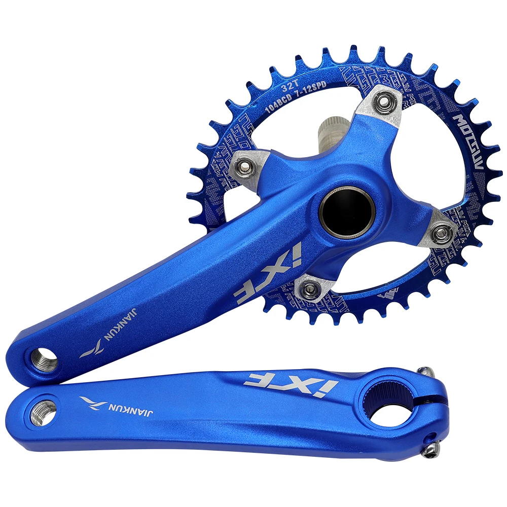 IXF MTB Bike Crank Integrated Crankset Hollowtech 104BCD 170MM Crank Mountain Bike 32/34/36/38T Oval Chainwheel