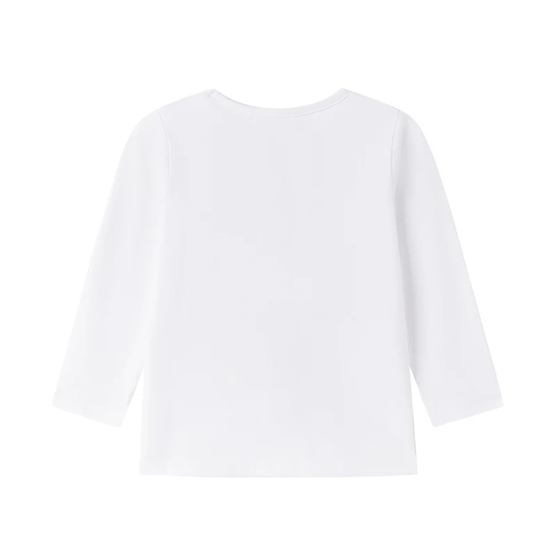 Little maven Baby Girls Long Sleeve White T Shirts Children's Clothing 2026 Autumn Spring Kids Clothes Casual Cotton Shirts