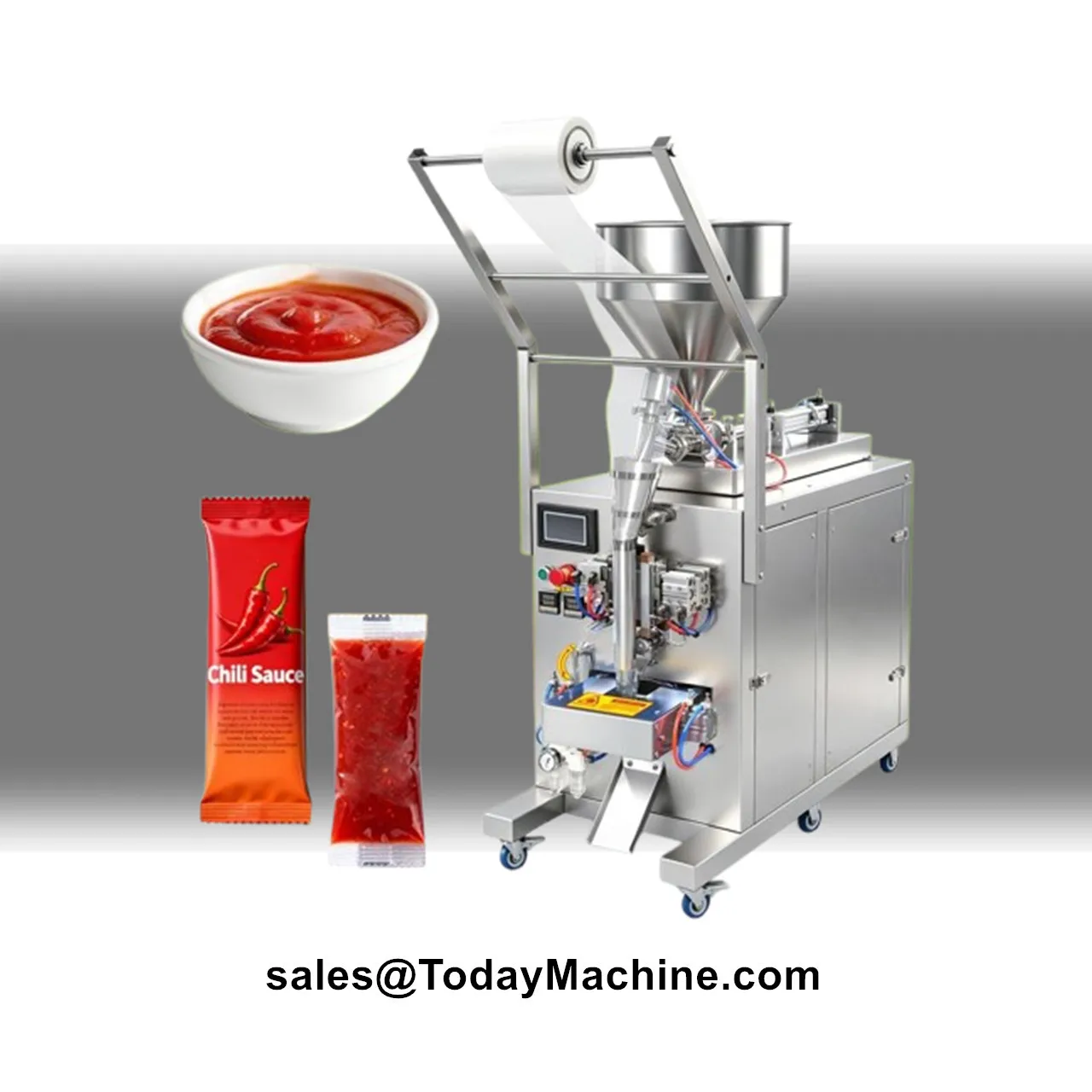 Automatic Vertical Liquid Pouch Filling Packing Machine for Beverage Food Honey Stick Sachet