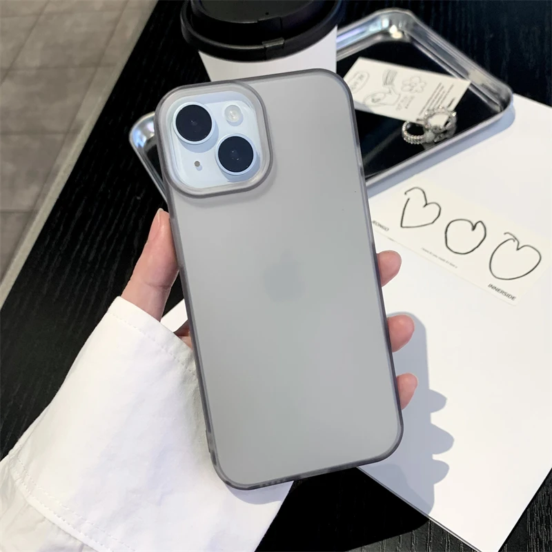 Luxus Transparent Matte Telefon Fall Für iPhone 16 11 12 13 14 15 Pro Max 7 8 Plus XR SE Weiche, Stoßfest Stoßstange Zurück Abdeckung Männer