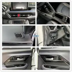 Car Styling Interior Carbon Fiber Sticker Gear Shift Window Control Panel Air Vent Outlet Cover For Toyota Yaris Cross 2024 +