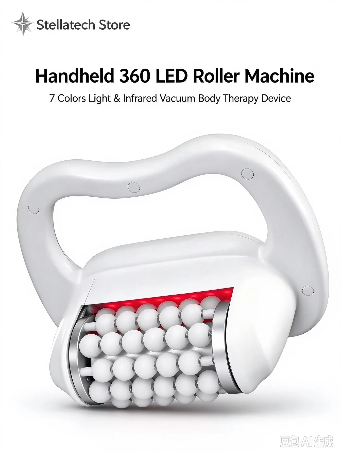 Home Use Handheld 360 7 Colors LED Light Infrared Vacuum Roller Body Slimming Cellulite Weight Loss Rolling Therapy Machine