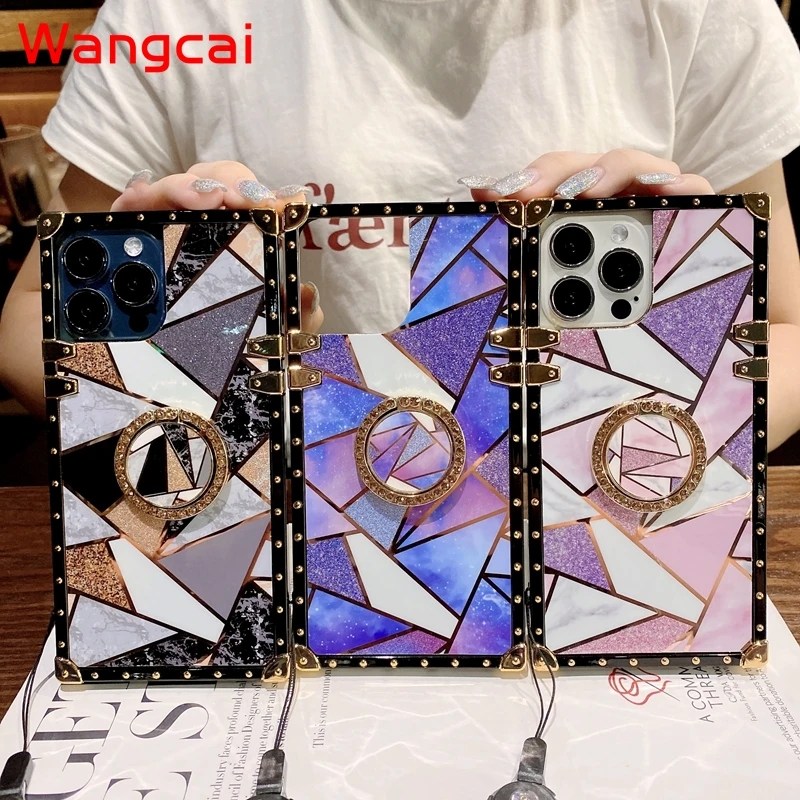 

Fashion luxury splicing flash phone case For Tecno Camon 17 15 12 11 Pro 17p 16 15 12 Air Spark 6 GO 7p 7 5 shockproof cover