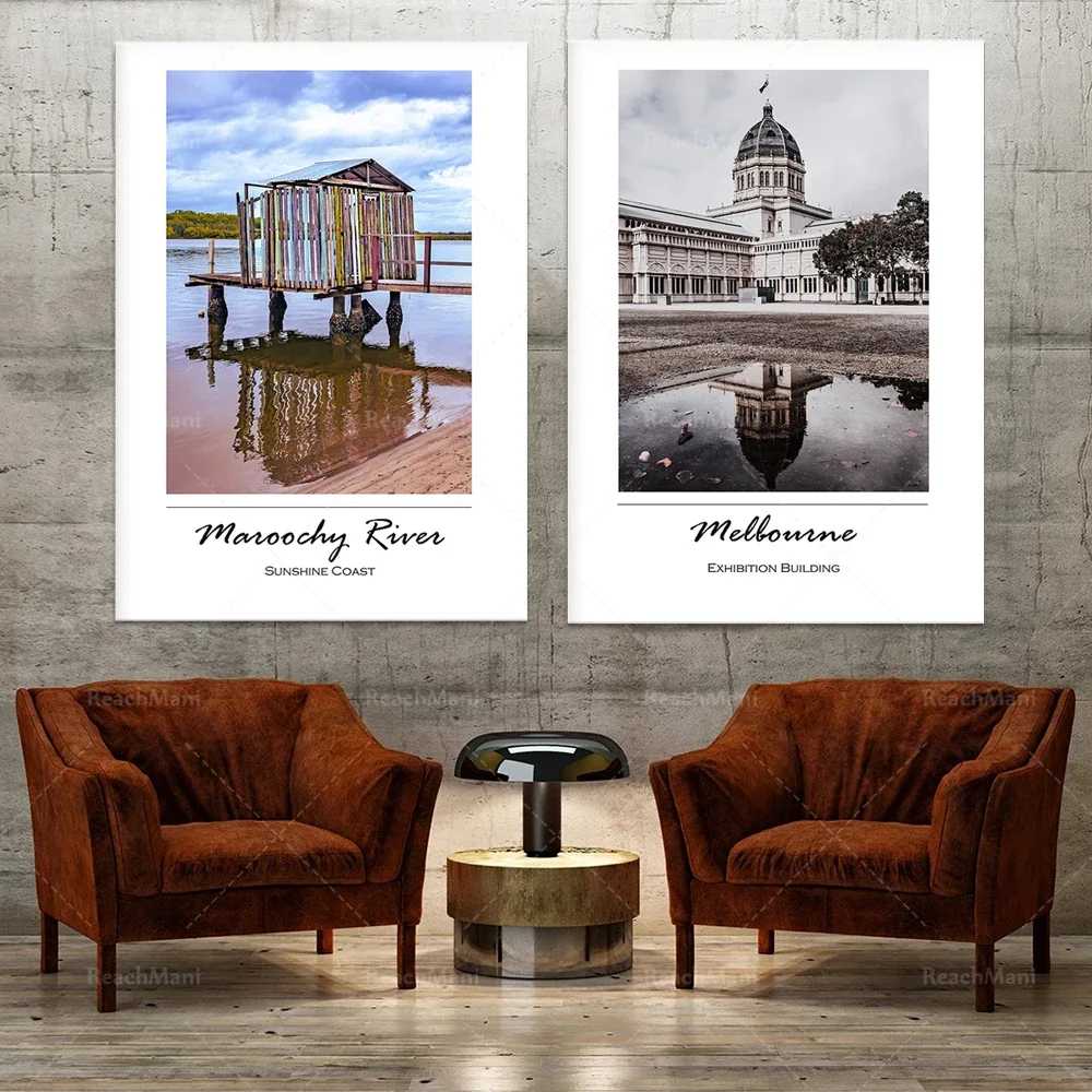 Maroochy River prints, Sunshine Coast photos, Boatsheds, Maroochydore, Melbourne posters, exhibition halls, Australian tourism