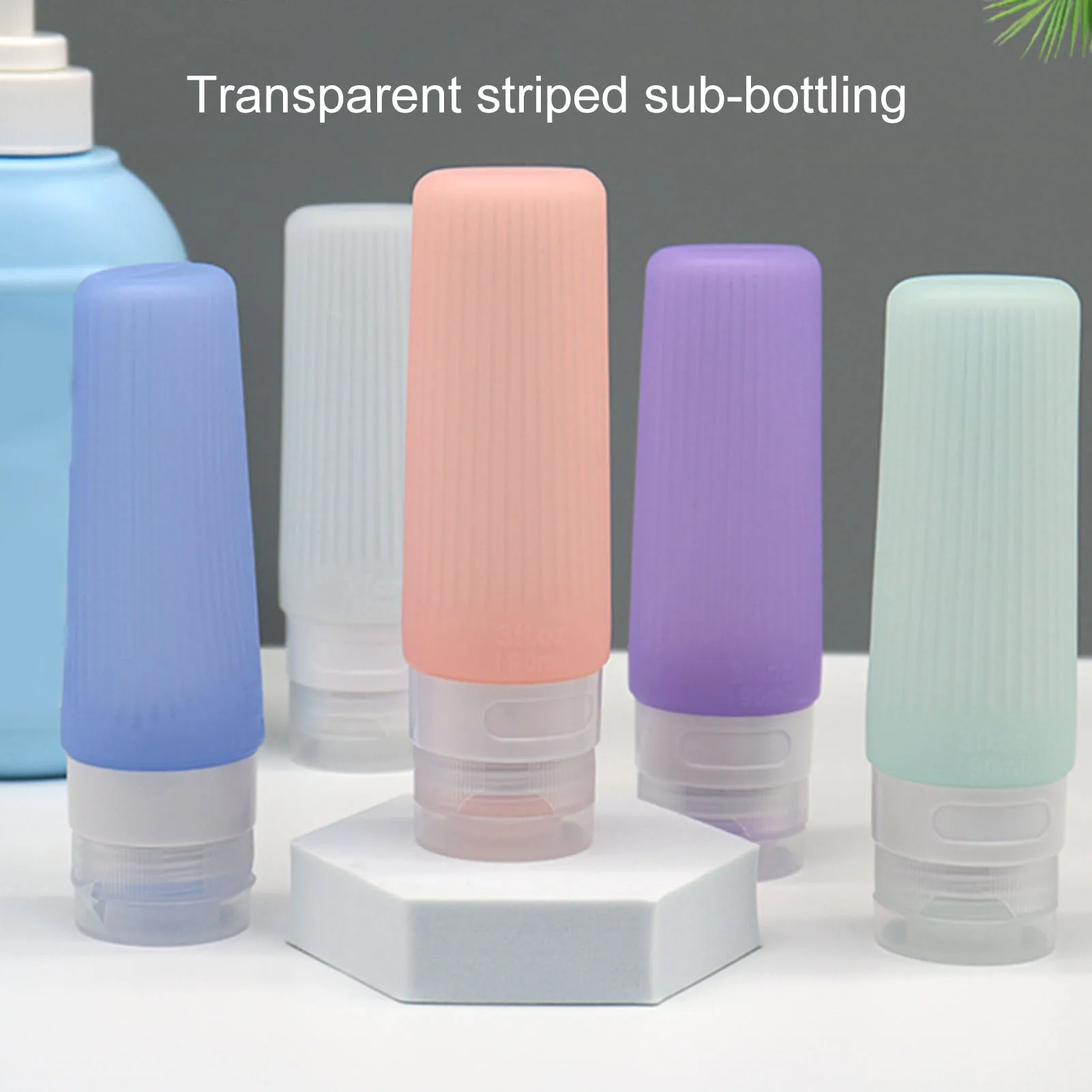 

1Pc 100ML Silicone Lotion Dispenser Cosmetic Refillable Empty Bottle Leakproof Shampoo Container Squeeze Bottle Massage Bottles