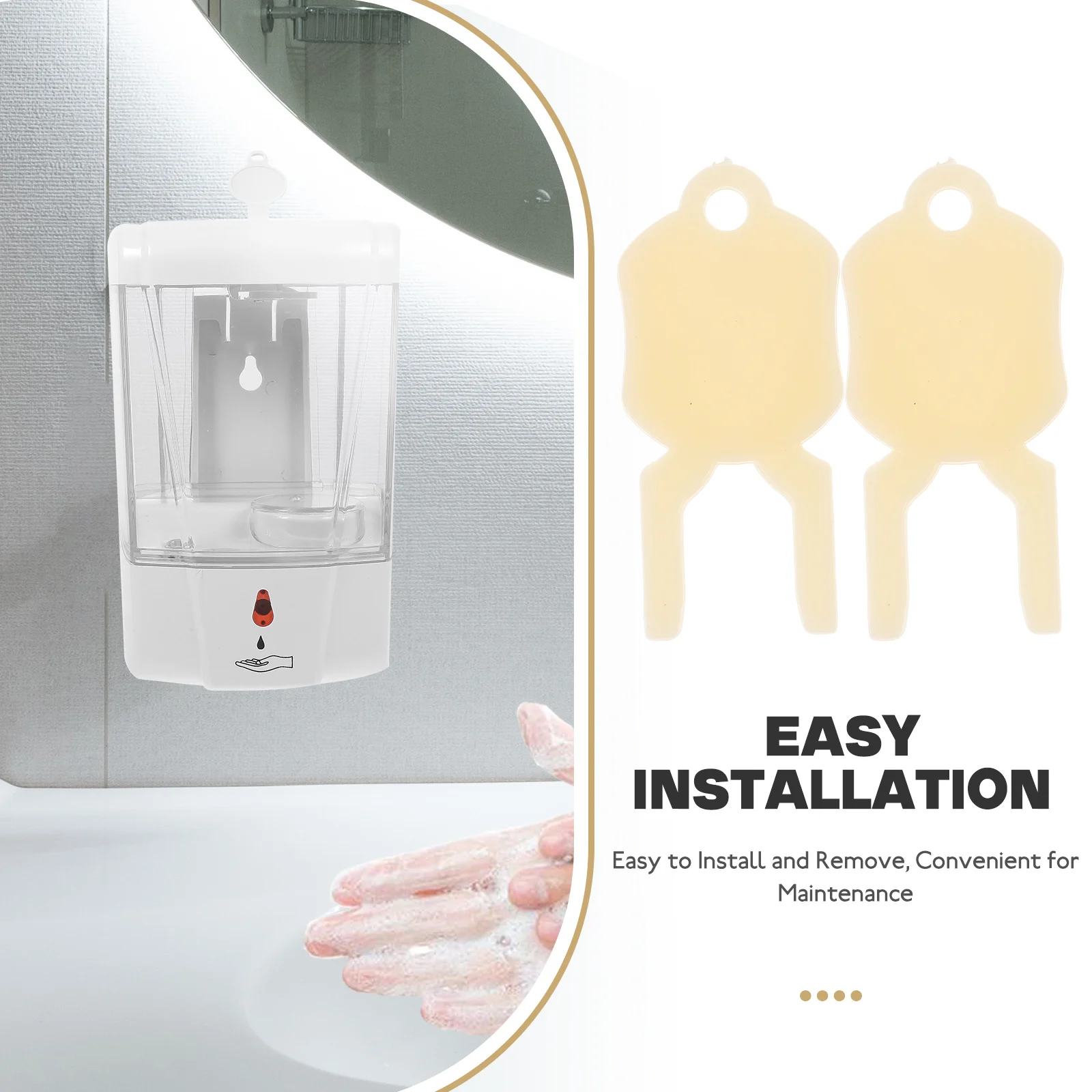 

2Pcs Plastic Commercial Soap Dispenser Key Replacement Universal Functional Soap Dispenser Accessory for Hotels Hospitals Public