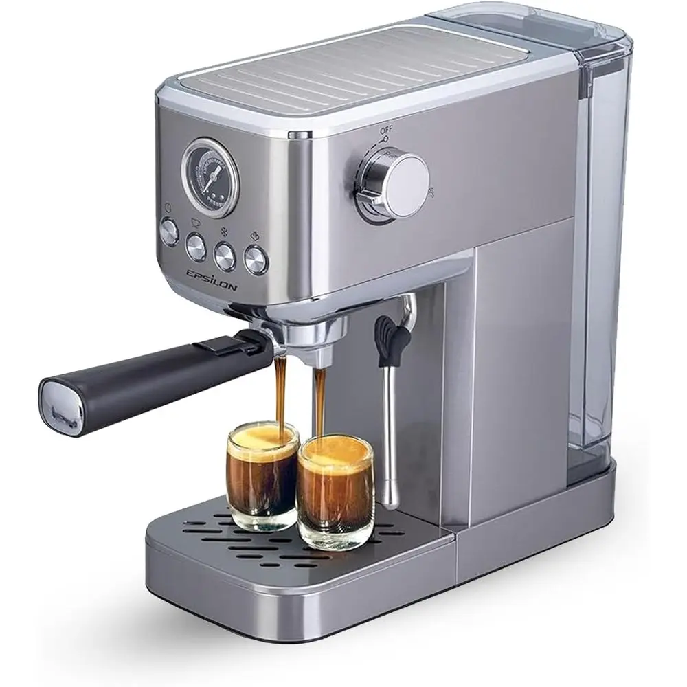 

Coee hine with Milk rother, Compact 20-Bar Maker, Hot and Iced Coee Maker with Removable Water Tank, Cold Brew eature, and Steam