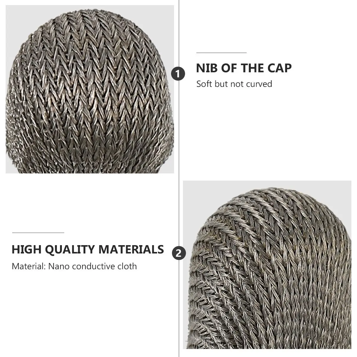 

20 Pcs Conductive Fiber Cloth Head 5mmx10 6mmx10 Stylus Pen Cap Capacitive Tip High Sensitivity Protective Replacement