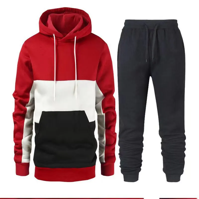 

2023 Autumn and winter Sportswear suit men's hoodies set casual warm sports sweater brand pullover + jogging pants 2-piece set