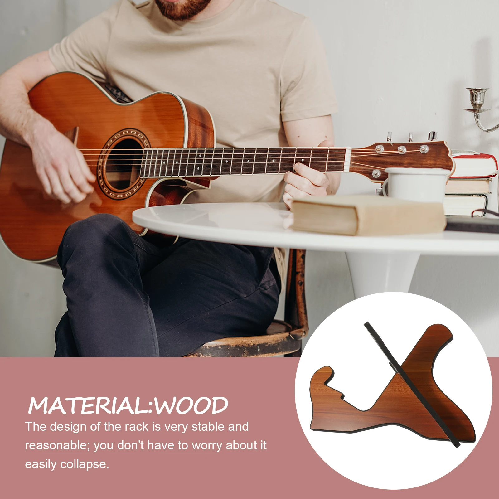 

Guitars Stand Floor Musical Instrument Support to Disassemble Bracket Acoustic Holder