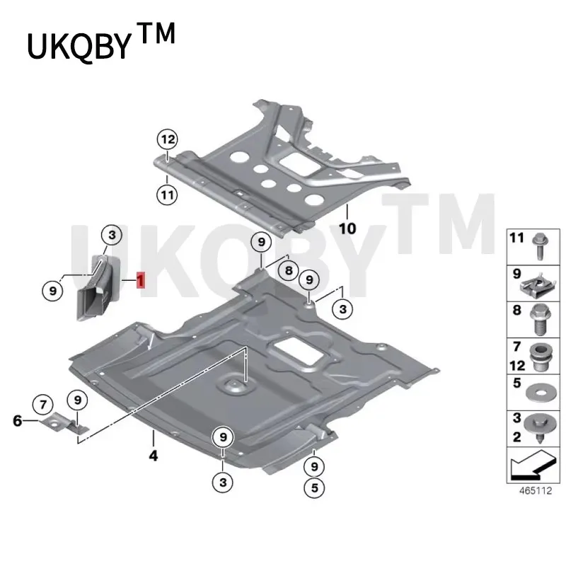 Air inlet Brake duct Intake manifold Suitable for 5 Series F18 520LI 523LIb mw2009-2017 Automobile engine room ventilation pipe