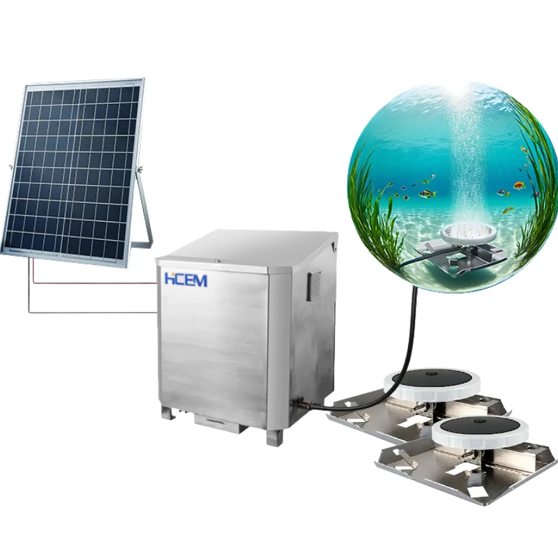 

Solar Powered Portable Aquaculture Machine Silent Oil-Free Complete Integrated Set Aerator for Fish Farming Pond
