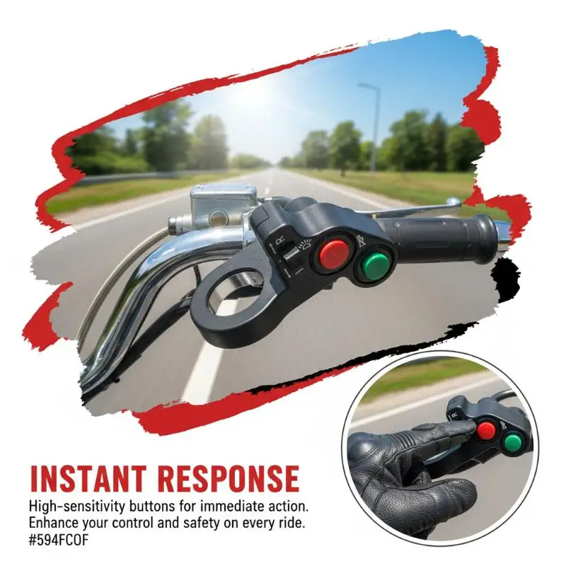 

Motorcycle Scooter 7/8" Handlebar Horn Turn Signals Lights Controller Switch Motorcycle Modified Parts Handlebar Switch