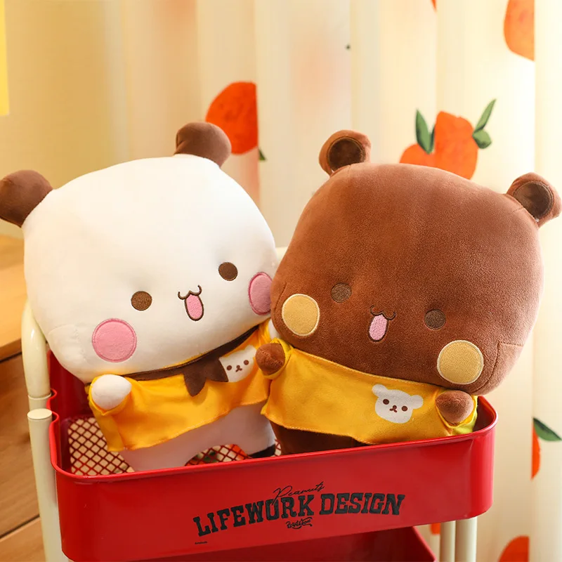 40-80 سنتيمتر Bubu و Dudu الباندا أفخم لطيف الكرتون الباندا دمية دب Kawaii محشوة مخدة ناعمة لعبة غرفة ديكور الأطفال هدايا للأطفال
