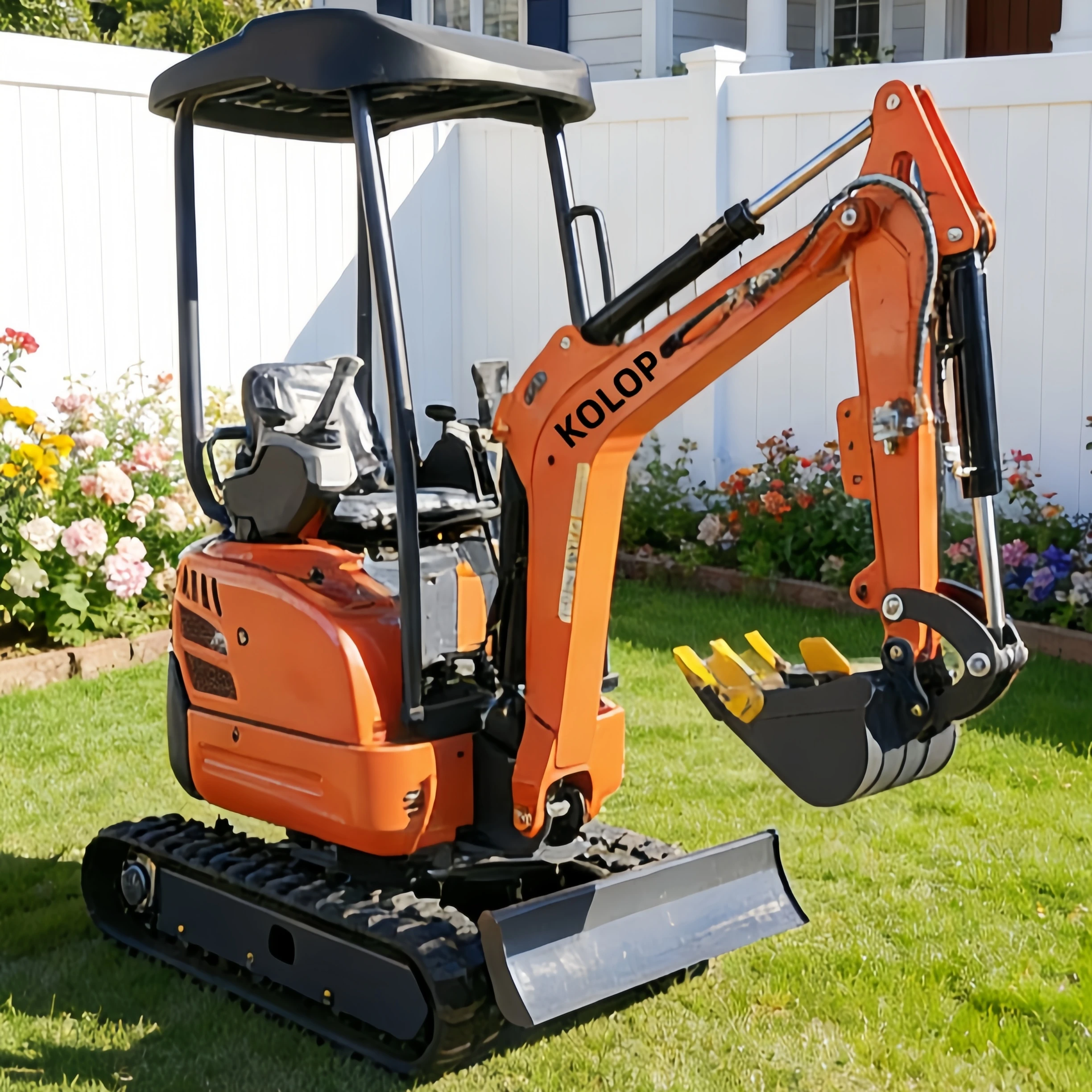 Enclosed Cab Mini Excavator 1 Ton EURO 5 Diesel Engine 1.5 Ton Crawler Garden Farm For Sale Customized