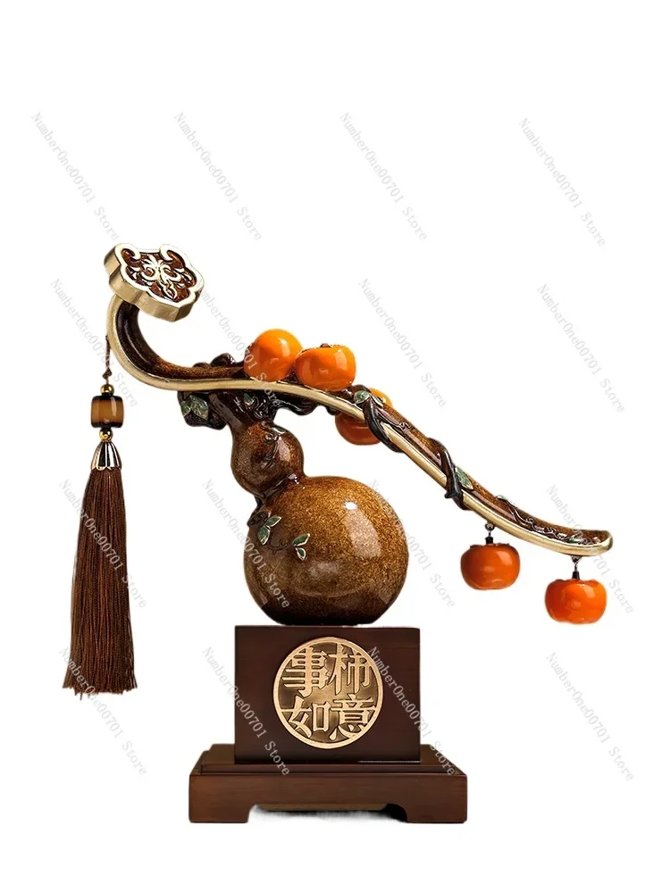 

All the best persimmon ornament gourd living room moving gift decoration housewarming gift