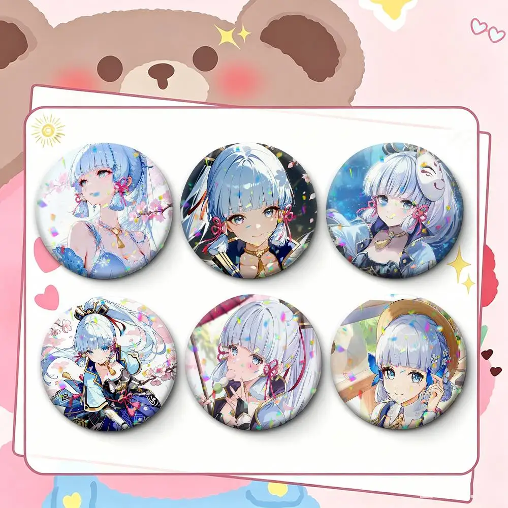 

Genshin Cryo sword DPS K-Kamisato A-Ayaka Badges Creative Tinplate Button PinsBrooch Badge Clothes Backpack