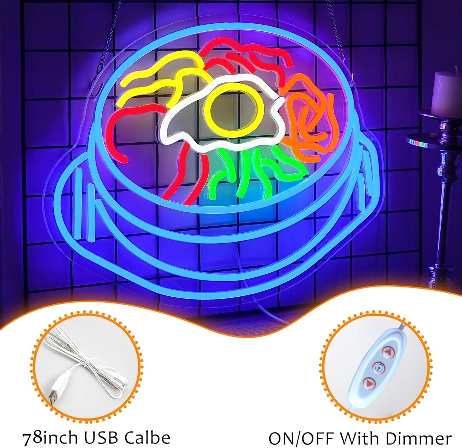 Bibimbap Neon Wall Sign Luci al neon dimmerabili per cibo coreano Ristorante Sala da pranzo Decorazioni aziendali Estetica Disegna regali unici