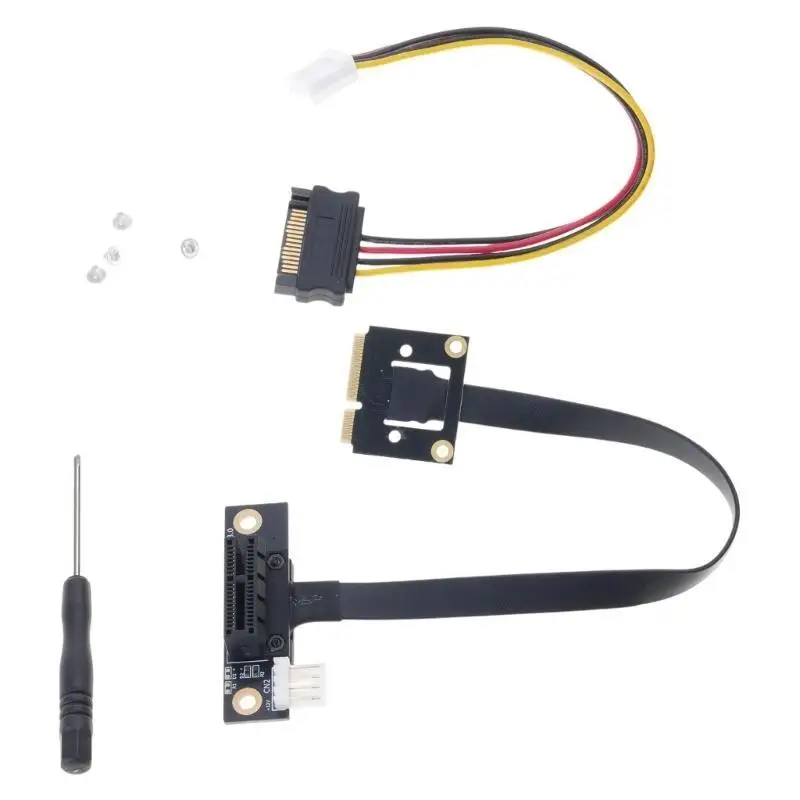 

Miniature PCIe to PCIe 1X 4X 8X 16X Sound Card Connection Cable Miniature PCIE to PCIE