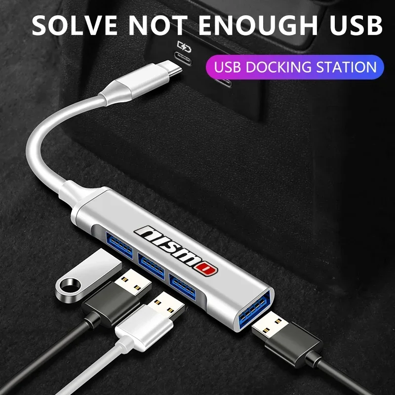 

Новый USB-адаптер Type-C Turn, многопортовый распределитель-концентратор, автомобильные аксессуары для Nismo Nissan 370Z Coupe Roadster Z34 2009-2020 GTR Ju