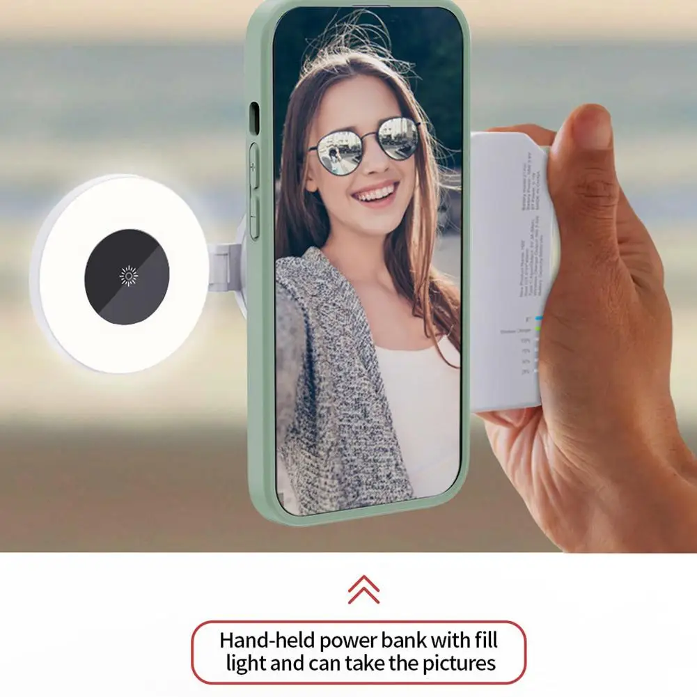 Universele Opvouwbare Mini Magnetische Invullicht Voor Iphone 12-14 Serie Voor Make-Up Vlog Selfie Licht Video Licht Y1A2