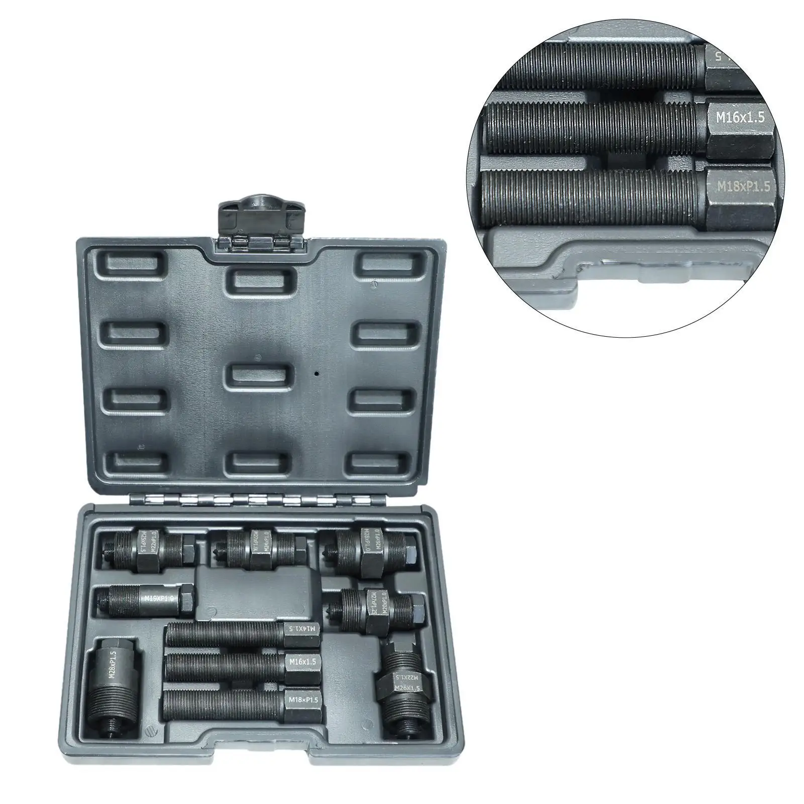 

Motorcycle Flywheel Puller Set Portable M19x1.0 M27XP1.0L / M24x1.0 M18x1.5 Fly Wheel Puller Engine Flywheel Tools with Case