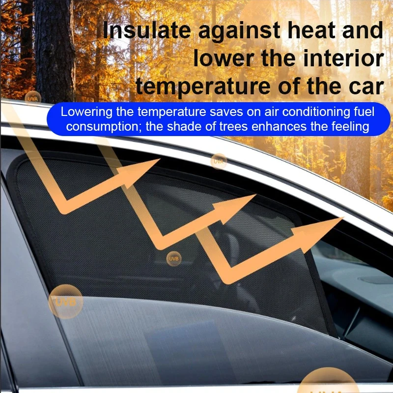 

Car Sun Shade For Toyota bZ4X bZ Accessories 2025 EA10 2022-2024 Magnetic Mesh Sunshades Car Window Sunscreens Visors Auto Tools