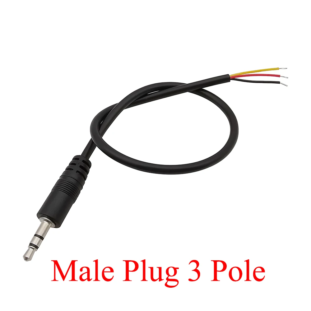 1/2/3/5pcs 3,5mm Audio kabelst ecker 2 3 4-poliger Mono-Stereo-Stecker Buchse Verlängerung kabel Aux Kopfhörer DIY Reparatur 30cm