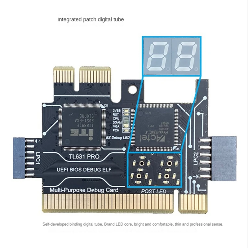 TL631 PRO Laptop PCI Diagnose Card PC PCI-E For MINI LPC Motherboard Diagnostic Analyzer Tester Debug Cards