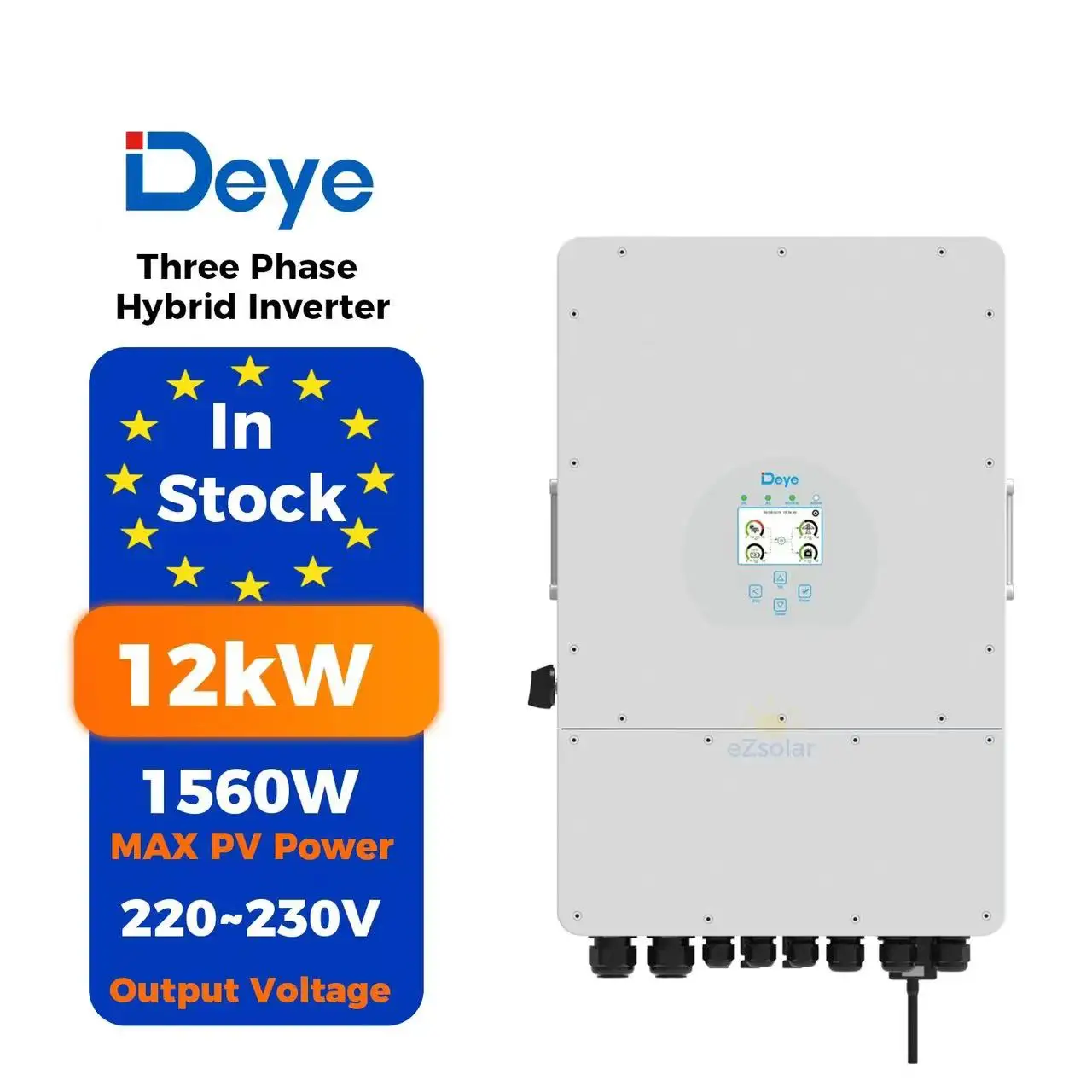 Best Selling Deye Three Phase Hybrid Inverter SUN-/12K-SG04LP3-EU deye Inverter 12kw Solar Inverter Hybrid