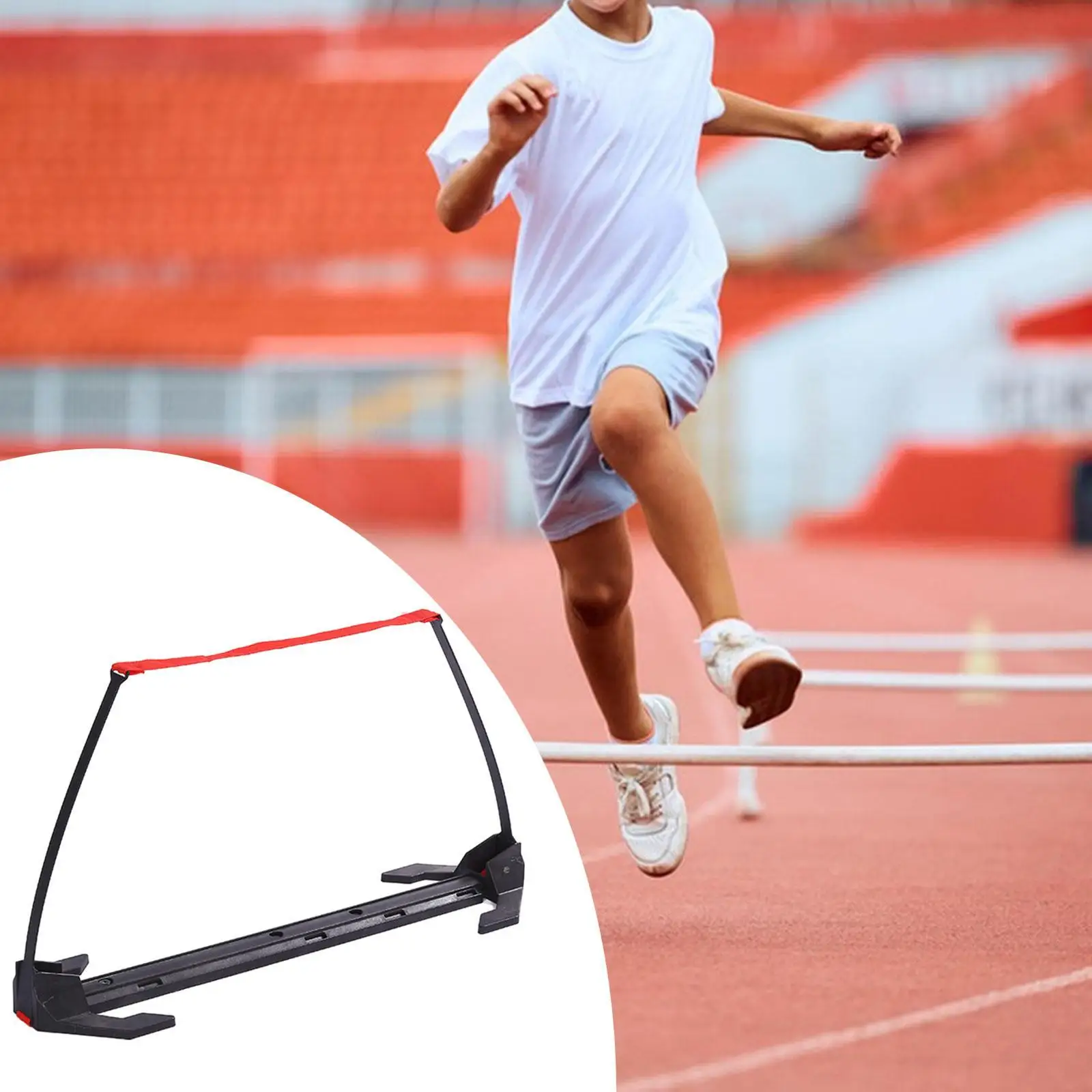 Agility Training Adjustable Soccer Speed Hurdle Endurance Tool for Track Team Sports and Coordination Drill