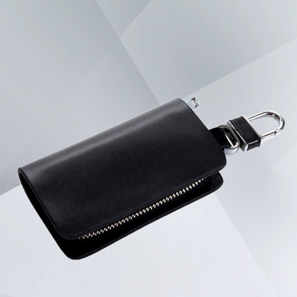 

Cowhide Wallet Black Case Chain Scratch Resistant Holder Bag Bag Wallet Key Case Car Key Holder Universal