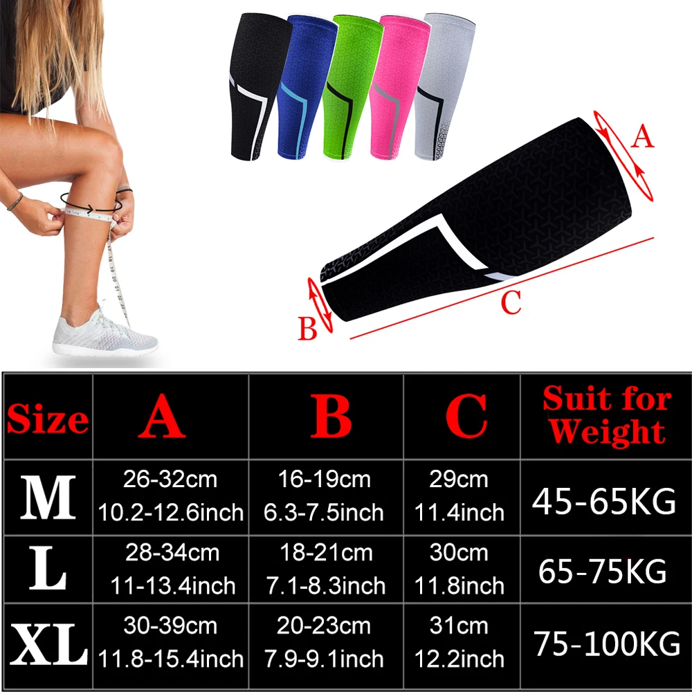 MTATMT Sport Compression Calf Sleeves Leg Sock Running Hiking Cycling Leg Warmers Runners Shin Splint Varicose Vein Pain Relief