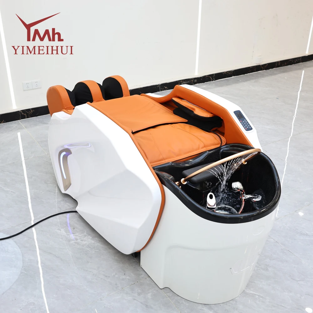 محطة غسيل الشعر مع مقعد مستلق للتدليك الكهربائي ونظام سبا برأس الشلال #3