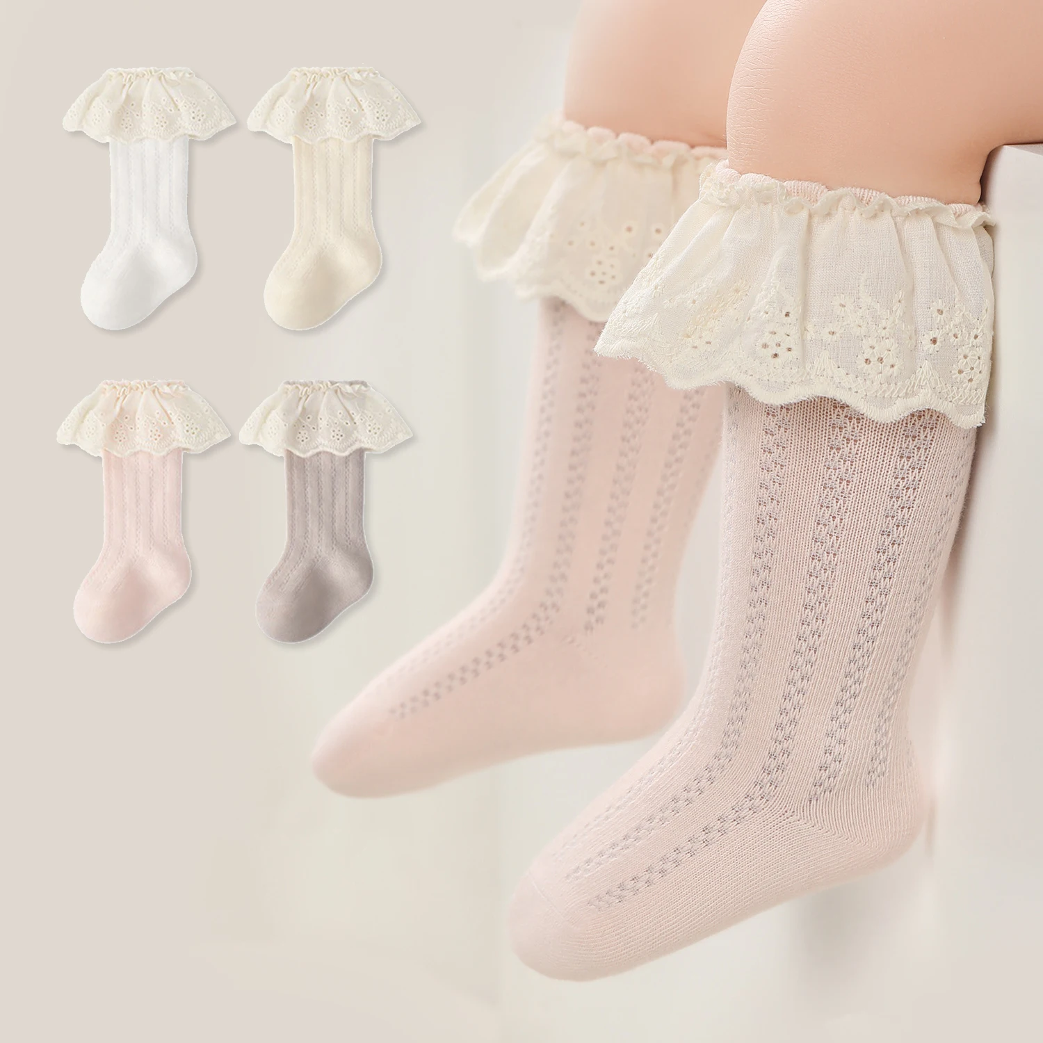 Girl Socks Princess Lace Kids Girl Socks Breathable Soild Color Socks For Girls Baby Girl Accessories