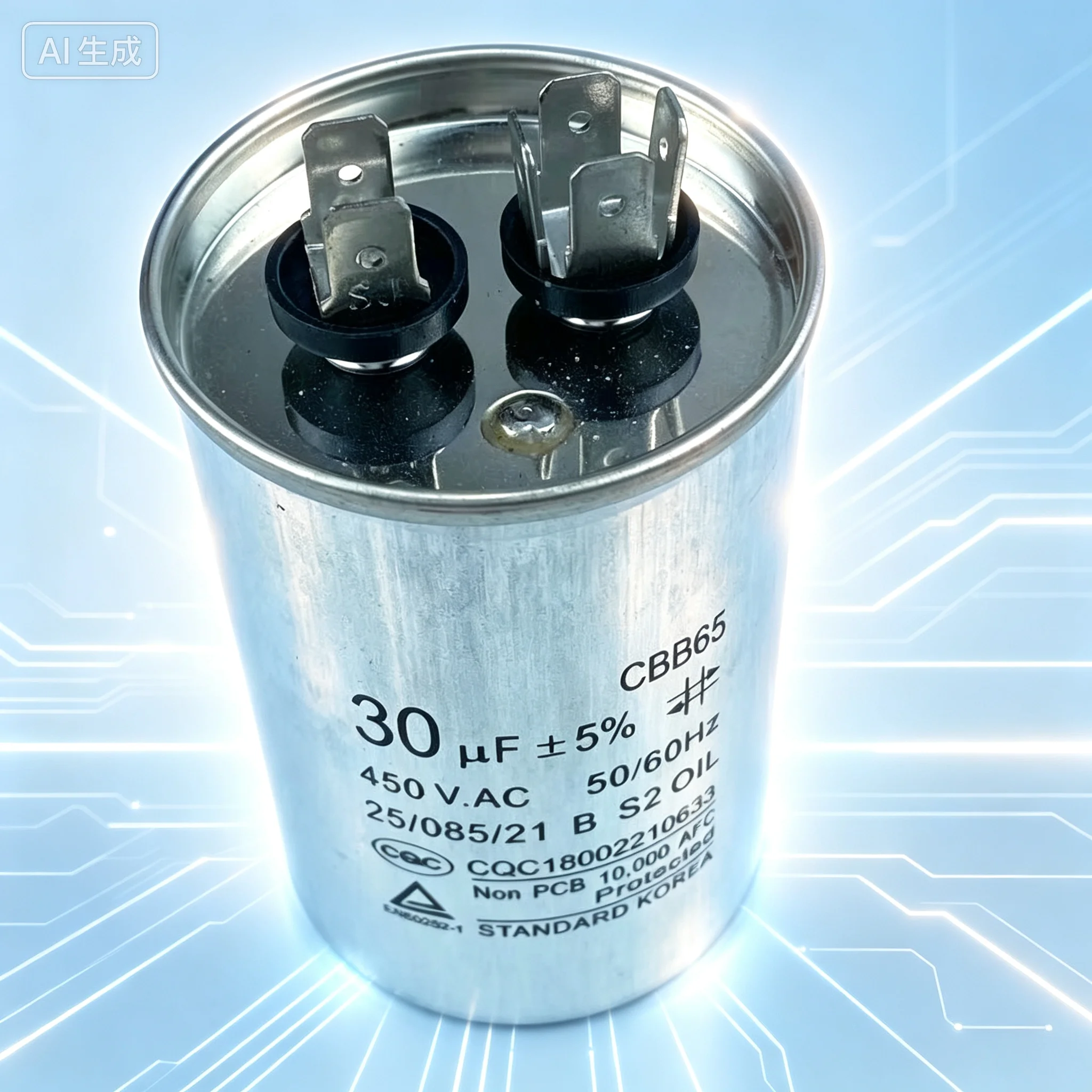 Motor Capacitor for CBB65 30UF 450V Air Conditioner  2pcs