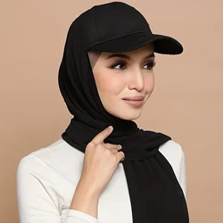 Fahion Muslim Hijab Caps Women's Headscarf Hat Chemo Hats Hair Care Solid Color Turban Bonnet Adjustable