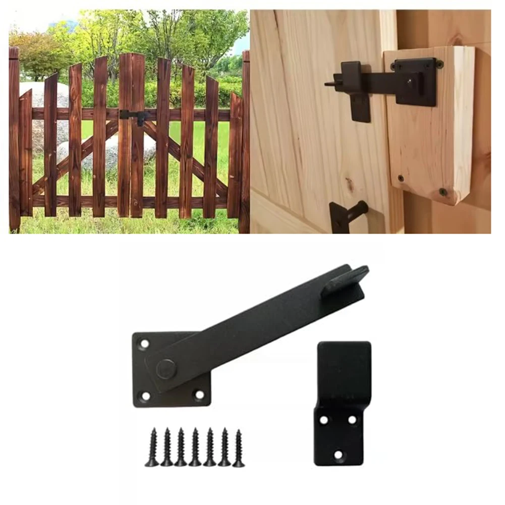 Heavy Duty Wooden Gate Latch with Smooth Rotating Mechanism for Secure For Outdoor Garden and Fence Applications