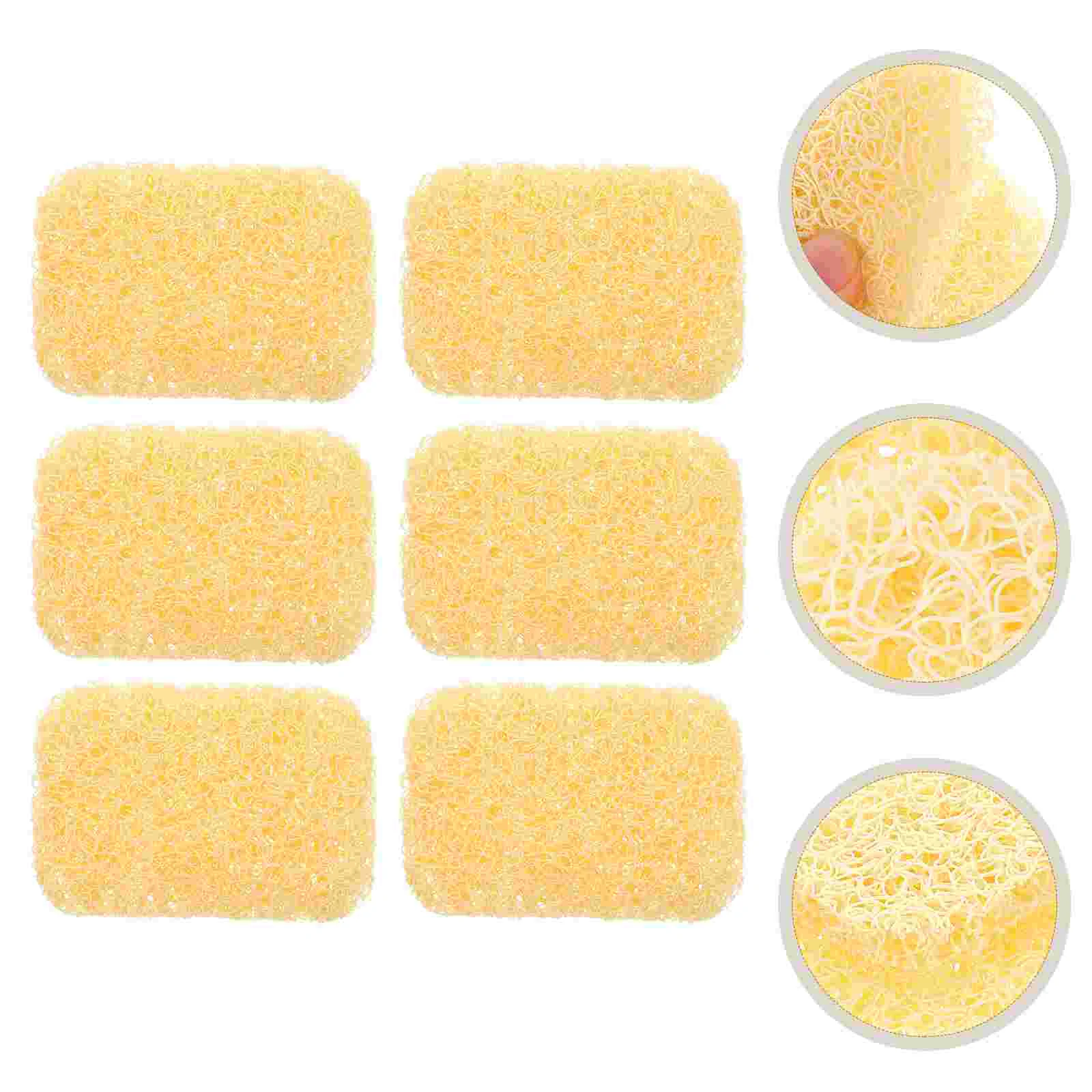 

6 Pcs Non-slip Spinning Soap Pad Holder Drain Mat Pvc Sponge Brush Draining Pads