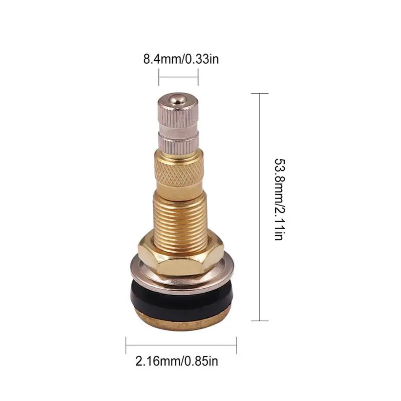 EIMSOAH Heavy Duty Brass Valve Stem TR500, Straight Clamp for Tubeless Truck Tires, Sturdy Tire Valve for Industrial Agricultural Wheels, Tractor, Grader (Pack of EIMSOAH Heavy Duty Brass Valve Stem TR500, Straight Clamp for Tubeless Truck Tires, Sturdy Tire Valve for Industrial Agricultural Wheels, Tractor, Grader (Pack of