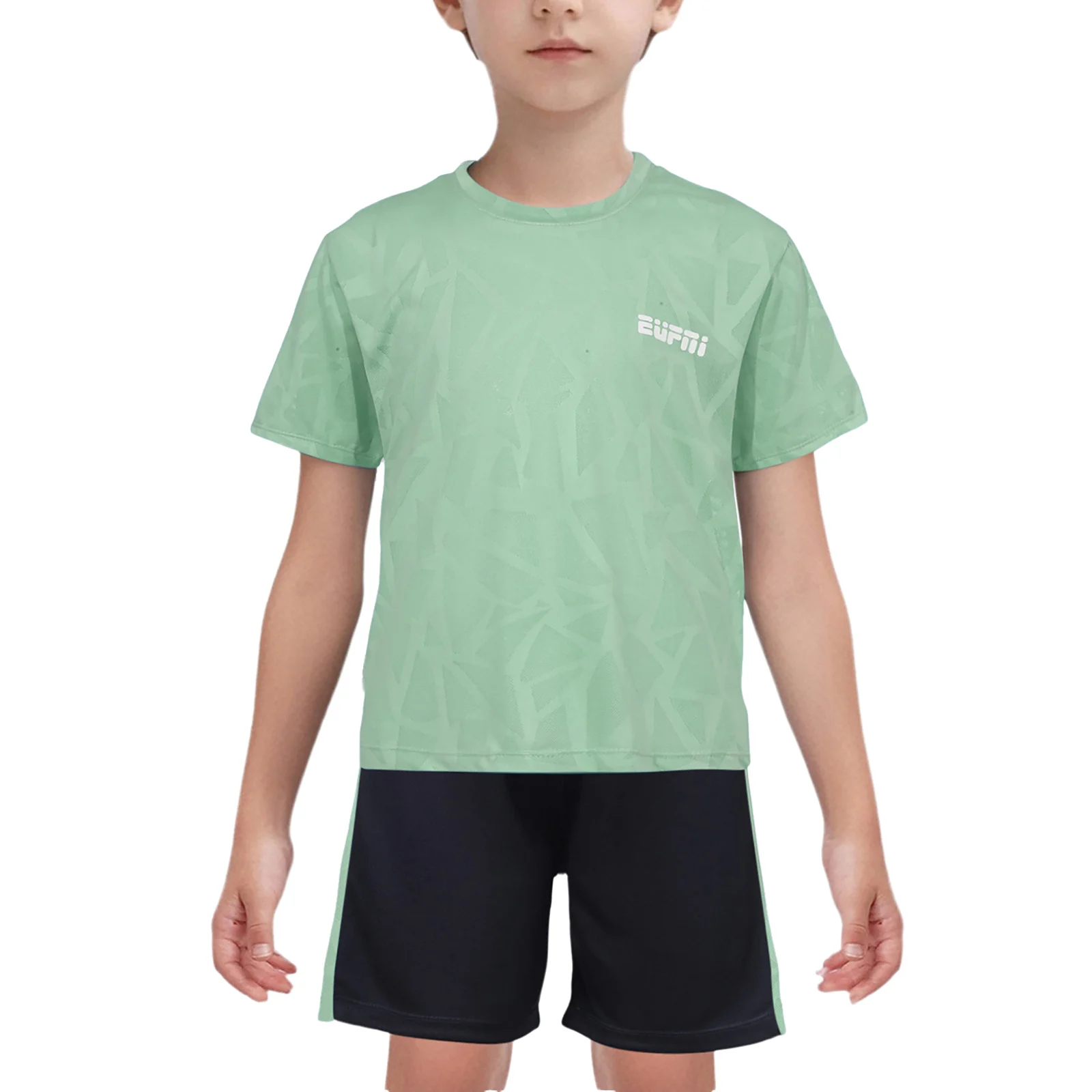 Jersey Sepak Bola Anak Laki-laki Setelan Olahraga Baju Olahraga Anak Kaus Bergaya Lengan Pendek dengan Celana Pendek Pakaian Olahraga Dua Potong
