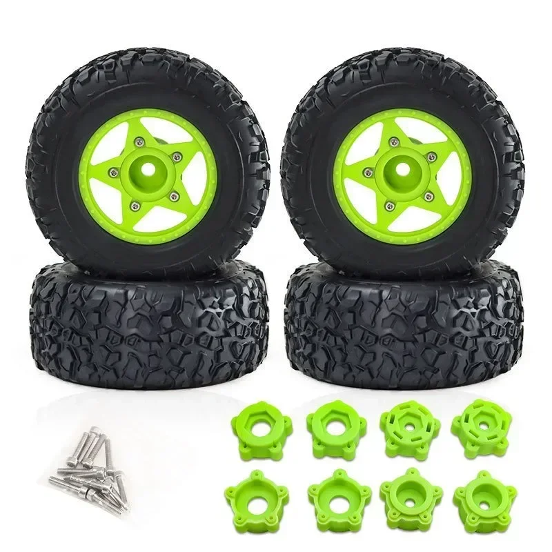 4 Stuks 109 Mm 1/8 1/10 Korte Baan Vrachtwagen Band Band Met 12 Mm 14 Mm 17 Mm Wiel Hex voor Korte Baan Vrachtwagen Band Band