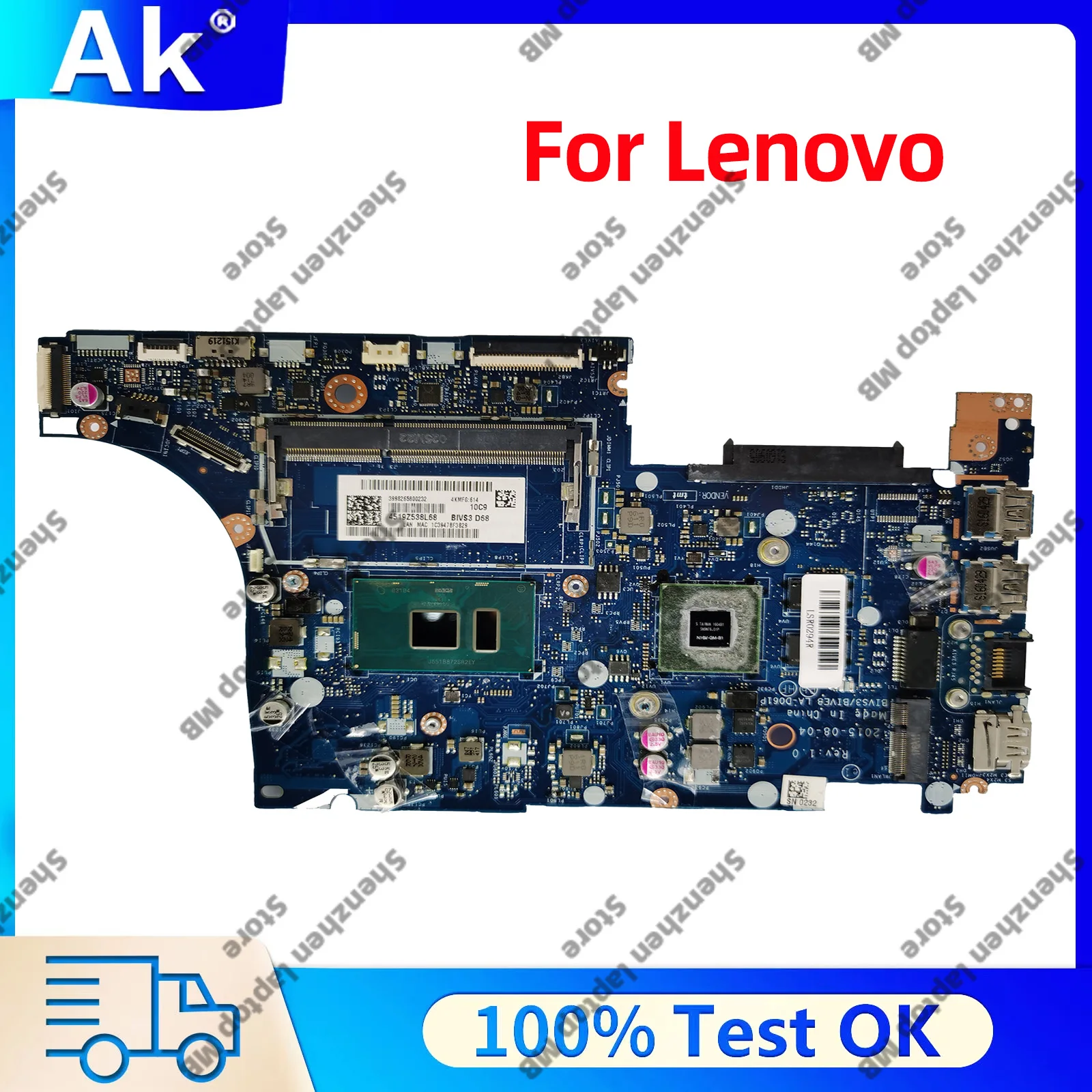 

LA-D061P Mainboard For LENOVO ThinkPad E31-80 500-13ISK Laptop Motherboard i3 i5 i7 6th Gen CPU V2G Tested OK