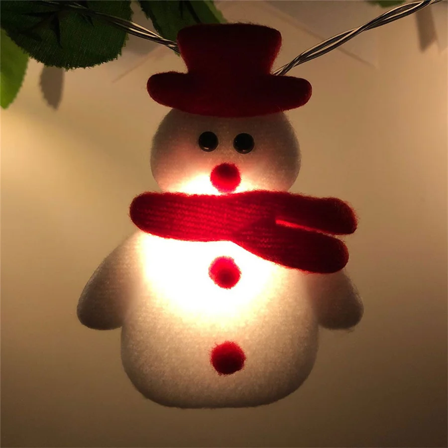 Nieuwe Creatieve 3M 20Leds Sneeuwman Kerst String Lights Batterij Aangedreven Sprookjesachtige Slinger Verlichting Voor Kerstfeest Bruiloft Vakantie Decor