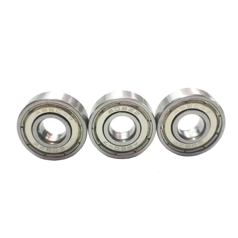 10Pcs 608 ZZ 608RS Ball Bearings 608ZZ Metal Double Shielded Miniature Deep Groove Skateboard Ball Bearings 8mm X 22mm X 7mm