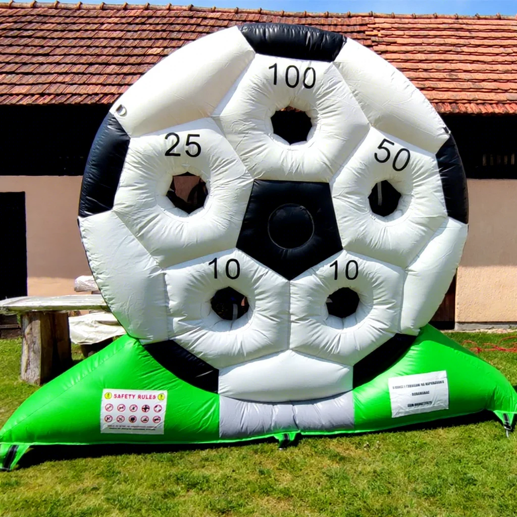 Outdoor Carnival Party Sticky Shootout Games Soccer Dart Board Inflatable Football Dart Games