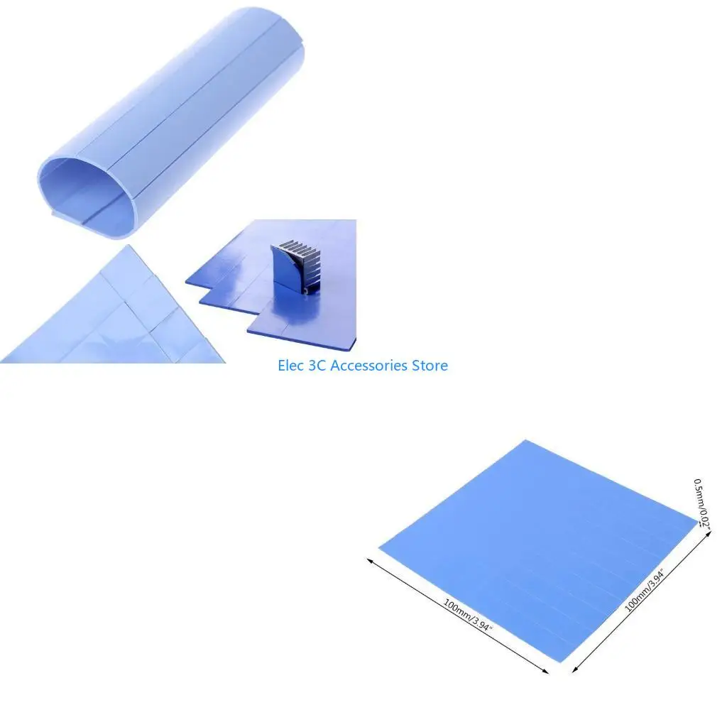 

Y51A 100mmx100mmx0.5mm 1Sheet/100PCS Thermal Pad GPU CPU Heatsink Cooling Conductive