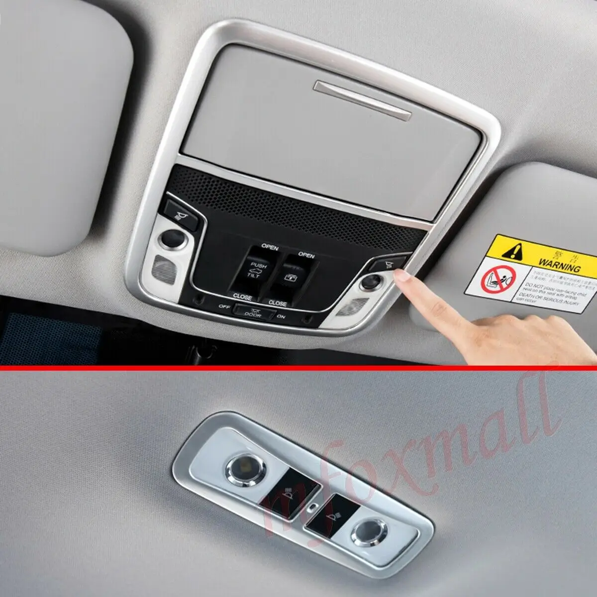 Accessories For Honda CRV CR-V 5th 2017 2018 2019 2020 2021 Chrome Car Reading Light Lamp Cover Frame Trim