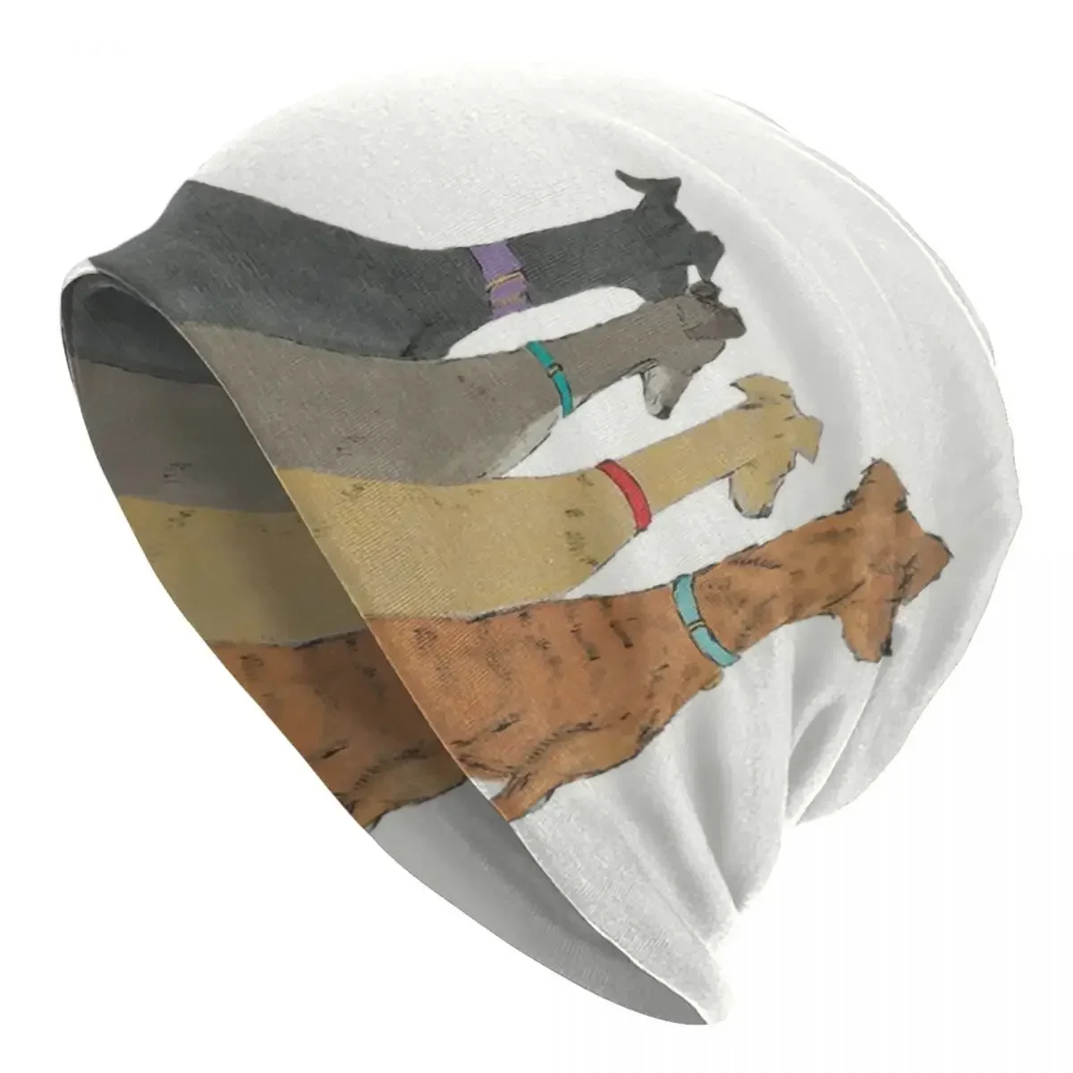 Gorro unisex en tricot pour chien Greyhounds, capó de invierno, sombreros de esquí en plein air, gorros Skullies