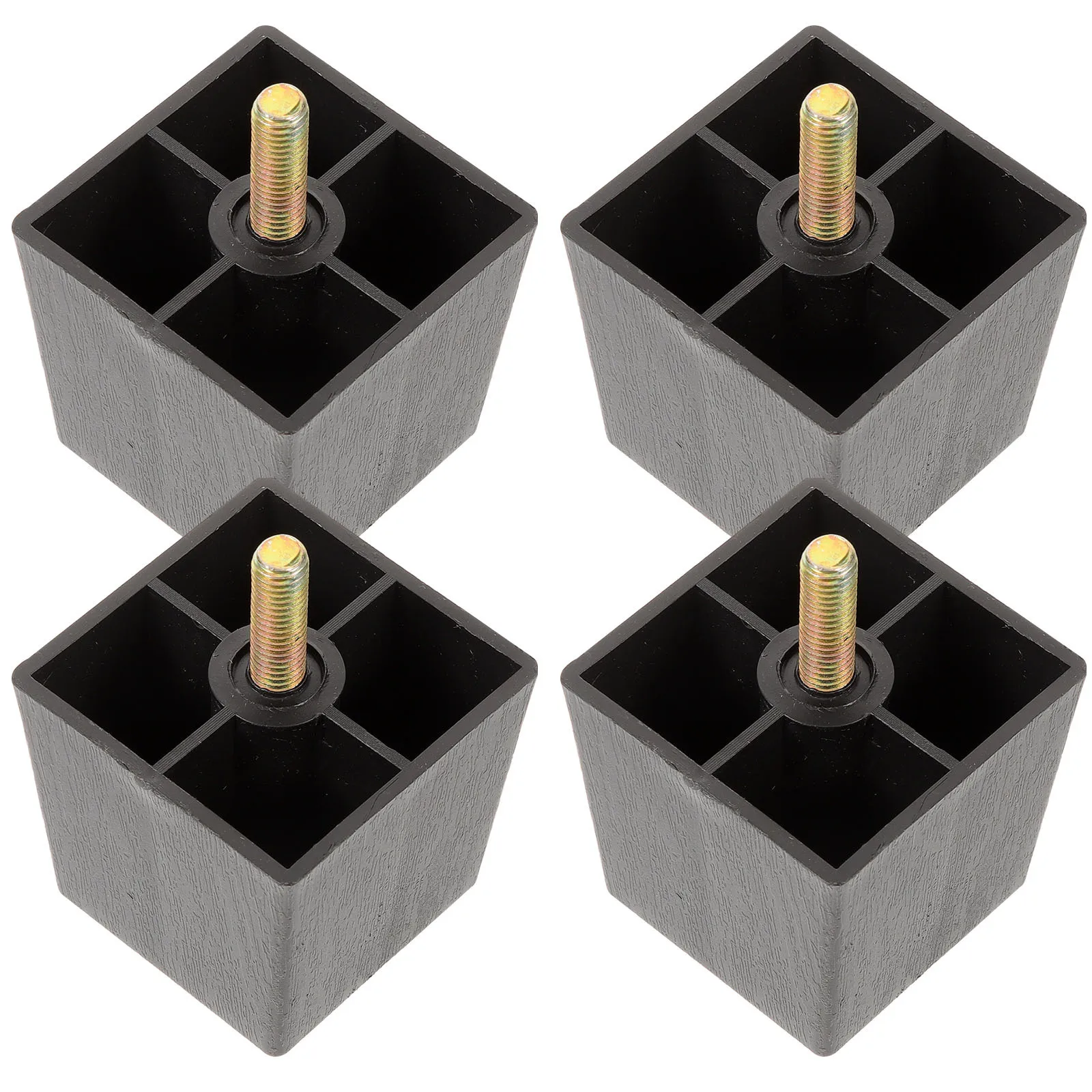 4pcs Furniture Square Plastic Replacement Feet For Patio Furniture Replacement Feet Sofa Couch Bed Table Cabinet Patio Bench